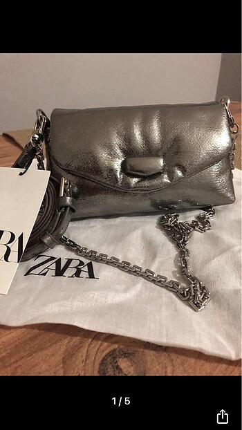 Zara mini metalik çapraz çanta