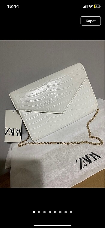 Zara çapraz askılı clutch çanta