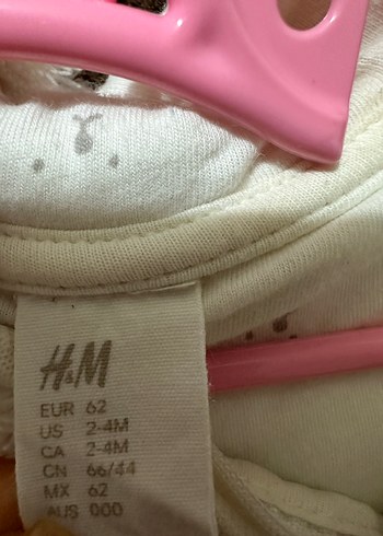 H&M Beyaz Kürklü Bebek astronot mont - Görsel 2