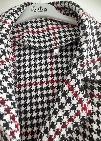 Düğmeli Gri Midi Kadın Kaban - Görsel 2