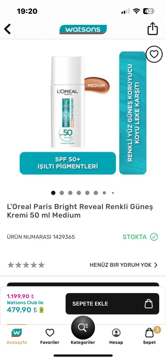 L'Oréal Paris Bright Reveal SPF 50 Güneş Kremi - Görsel 3