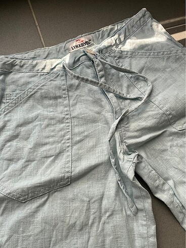 Zara bebek mavisi keten pantolon