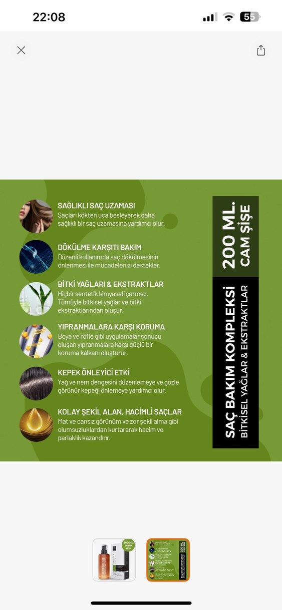 HC Care Kompleks Saç Bakım Yağı - Görsel 5