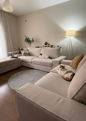 Ikea KIVIK Açık Bej 3'lü & 2li Kanepe Kılıfı