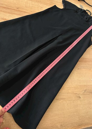 Yüksek Yakalı Siyah Midi Elbise - Görsel 8