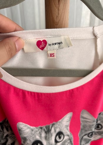 Kedi Desenli Crop Tişört - Görsel 6