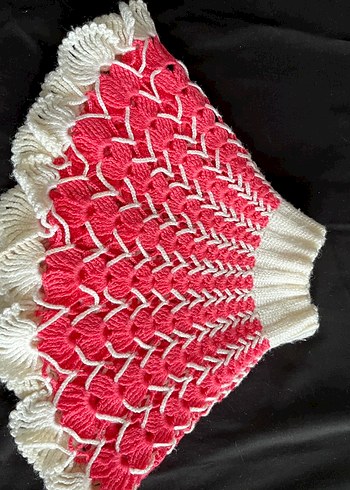 Kız Çocuk Pembe Nakışlı Bohem Ponço - Görsel 2