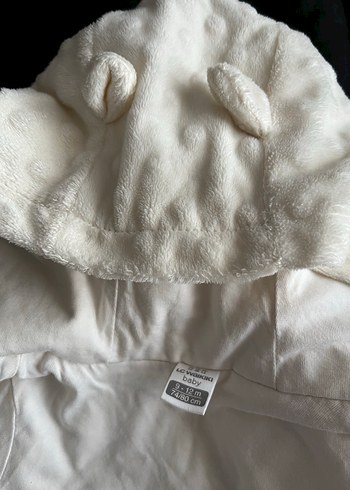 Kürklü Beyaz Bebek Kayak Tulumu - Görsel 4