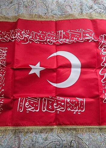 Diğer Saten Kumaş Çift Taraflı Hilafet Fetih Sancağı Bayrağı