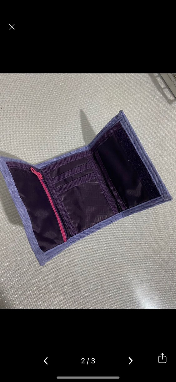 Mor Puma Kadın Cüzdanı Velcro Kapamalı - Görsel 2