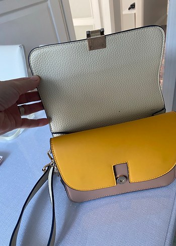 Kadın Deri Çok Renkli Tokalı Çanta - Görsel 2