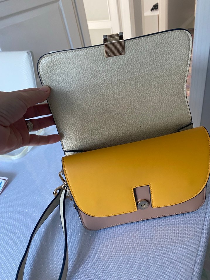 Kadın Deri Çok Renkli Tokalı Çanta - Görsel 2