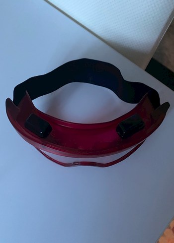 Kırmızı Şeffaf koruyucu gözlük - Görsel 2