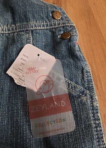4 Yaş Beden lacivert Renk Zeyland 4 yaş Bahçıvan kot tulum pantolon.