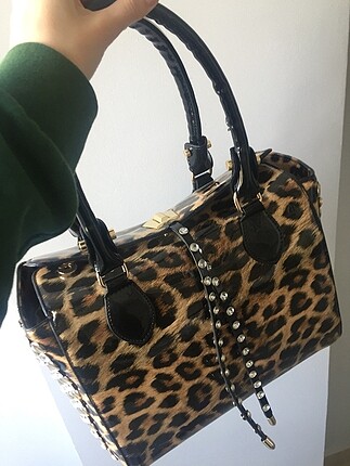 Leopar Desen Çanta