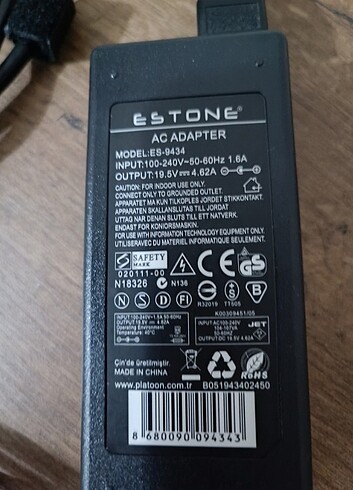 Beden Renk 19 volt laptop şarj aleti adaptör