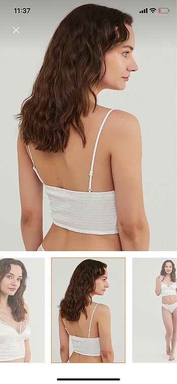 xs Beden beyaz Renk Penti bralet