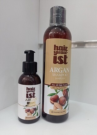 Huncalife Argan şampuan ve Argan özlü saç serumu