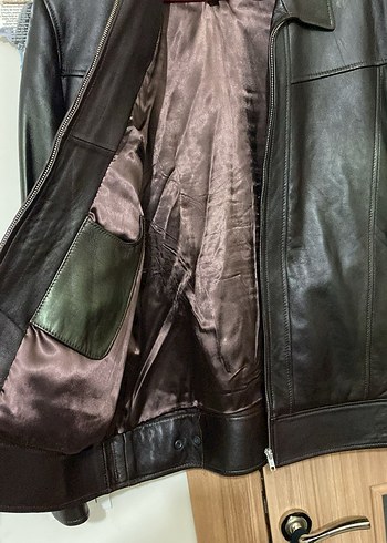 Siyah Deri Biker Ceket - Görsel 3