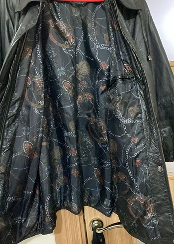 Siyah Deri Vintage Kadın Ceket - Görsel 3