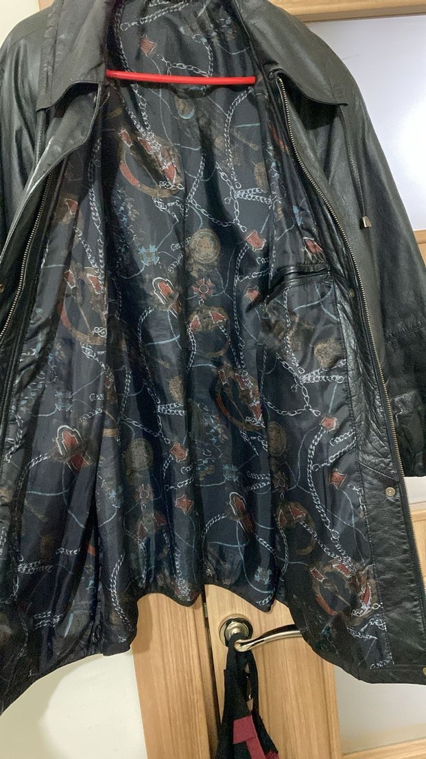 Siyah Deri Vintage Kadın Ceket - Görsel 3