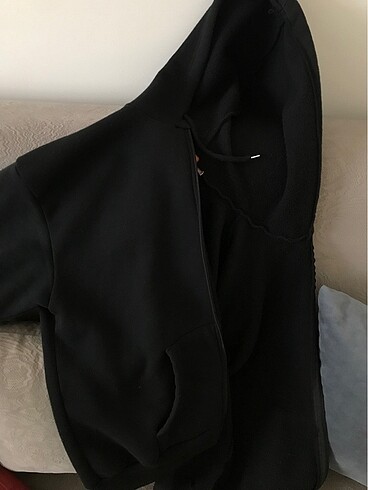 Addax Fermuarlı Siyah Oversize Ceket
