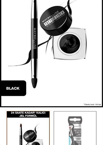 Maybelline Siyah Kalıcı Jel Eyeliner