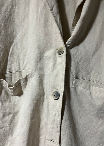 Bej keten  Kadın Ceket - Görsel 3