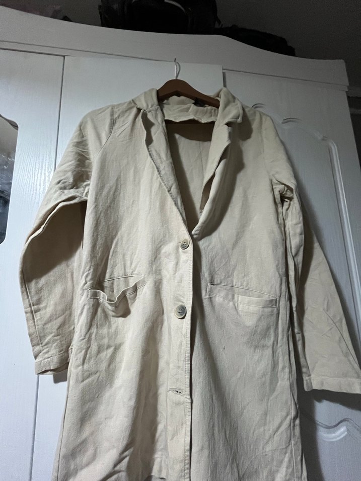 Bej keten  Kadın Ceket - Görsel 2