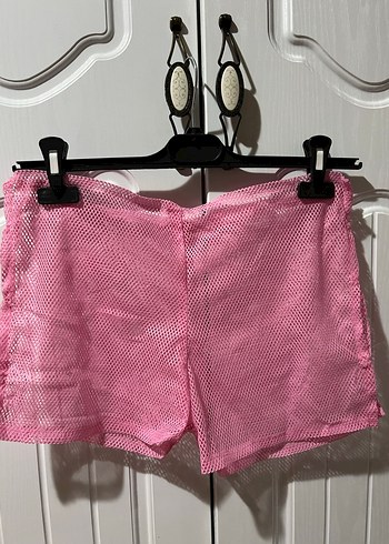 Pembe Mini  file Kadın Şort - Görsel 3