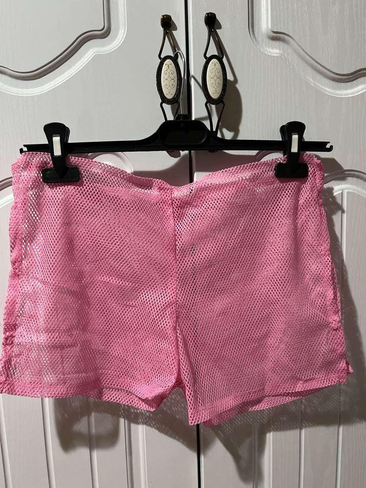 Pembe Mini  file Kadın Şort - Görsel 3