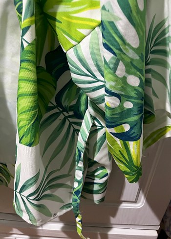 Yeşil Desenli Mini Streetwear Kimono - Görsel 3