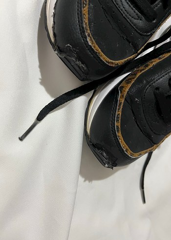 Siyah  suni deri leopar Spor Ayakkabı - Görsel 7