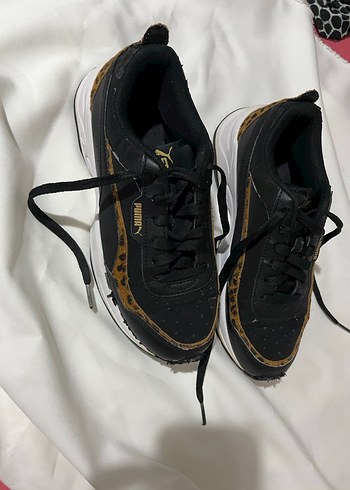 Siyah  suni deri leopar Spor Ayakkabı - Görsel 2