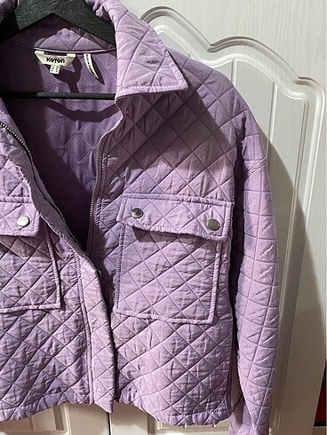 Kapitone ince ceket - Görsel 5