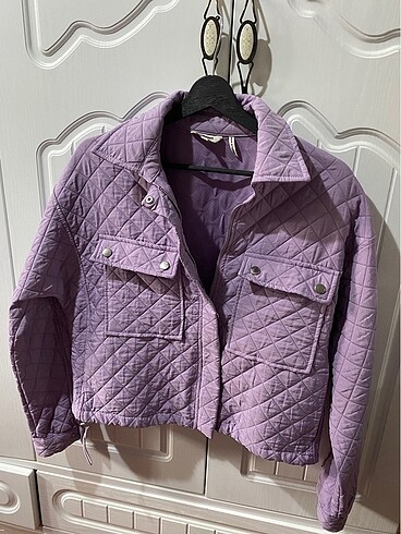 Kapitone ince ceket - Görsel 7