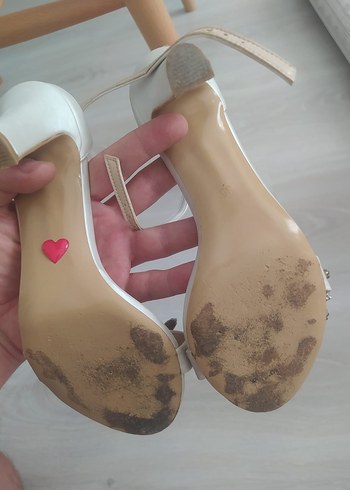35 Beden beyaz Renk Beyaz Taşlı Stiletto Kadın Abiye Ayakkabı