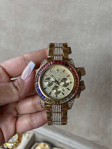 Rolex taşlı saat