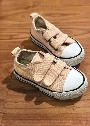 Bej Kız Çocuk Cırtcırtlı Spor Ayakkabı - Görsel 2