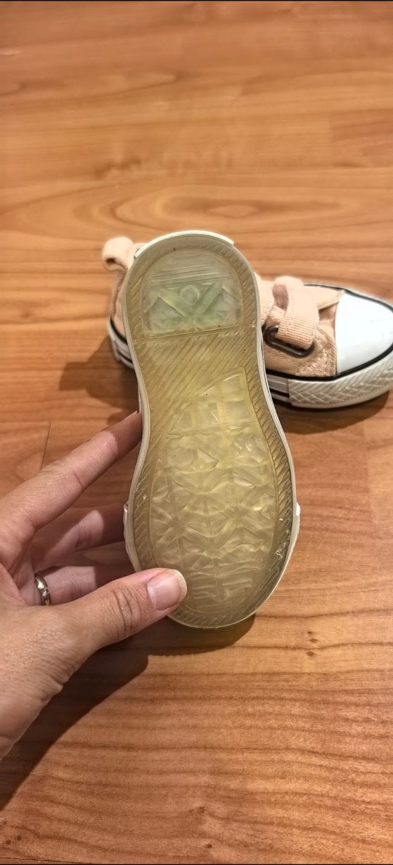 Bej Kız Çocuk Cırtcırtlı Spor Ayakkabı - Görsel 4