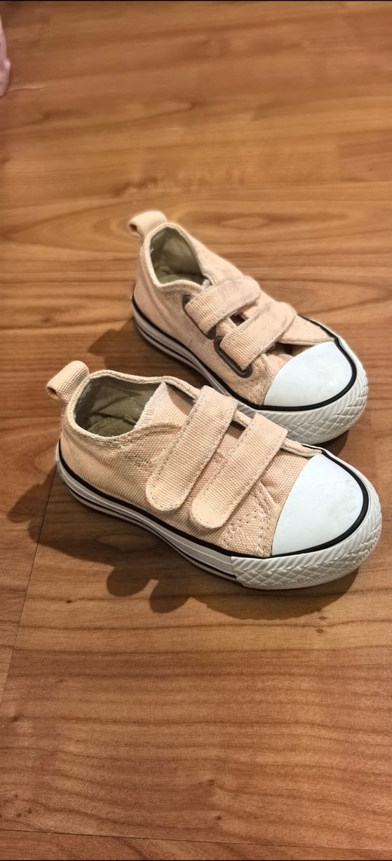 Bej Kız Çocuk Cırtcırtlı Spor Ayakkabı - Görsel 2