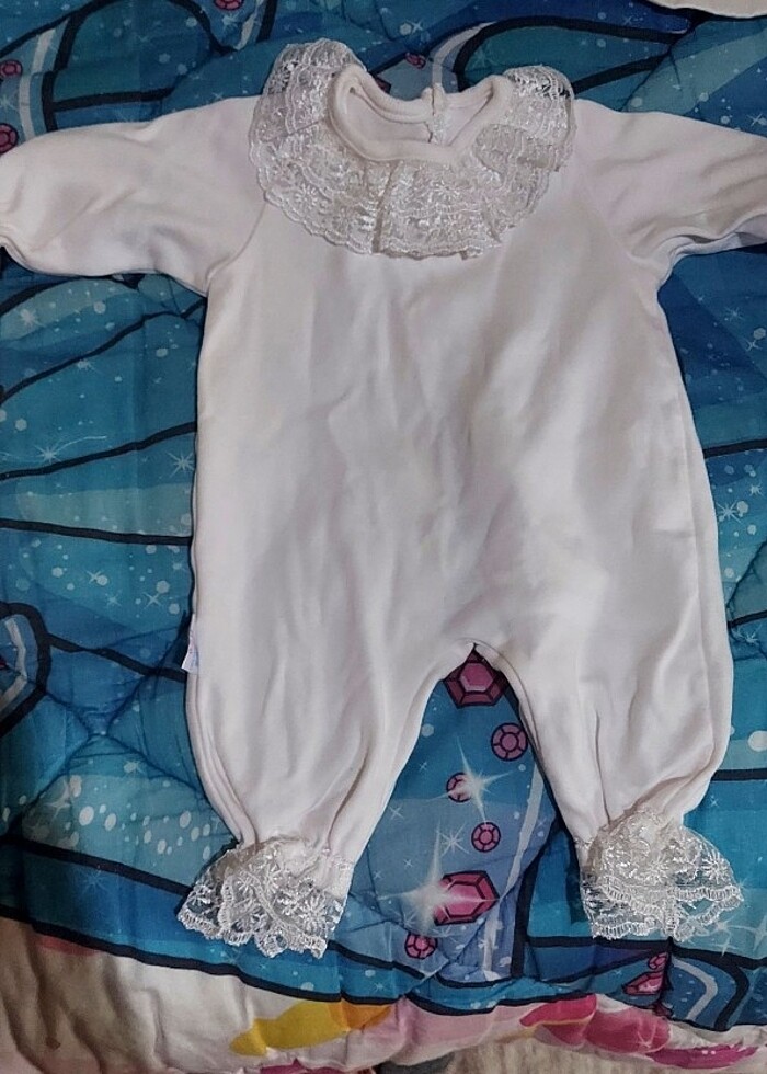 Mevlit takımı kız bebek beyaz dantelli - Görsel 4