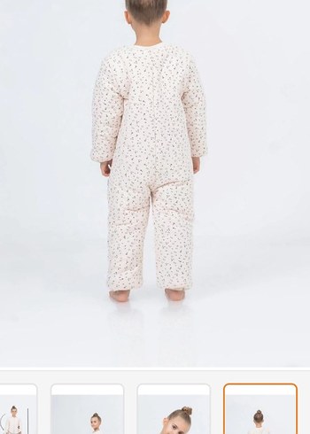 Düğmeli Beyaz erkek  Tulumu - Görsel 6