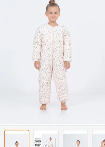 Düğmeli Beyaz erkek  Tulumu - Görsel 4