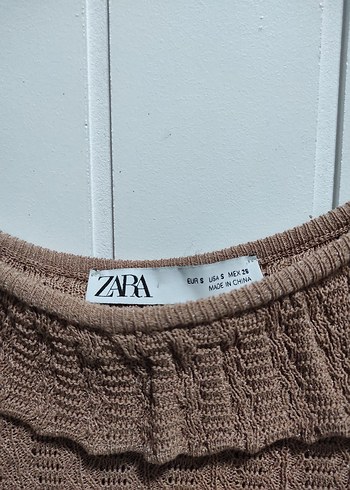 Bej Örgü Straplez - Görsel 2