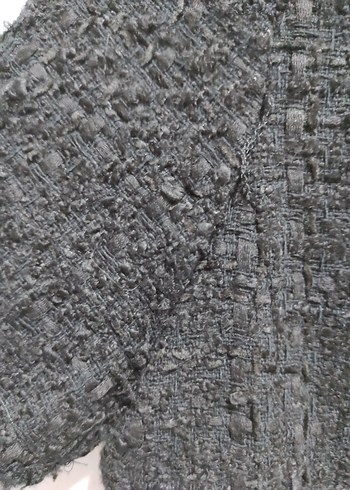 Siyah Kısa Kollu Triko Midi Elbise - Görsel 4