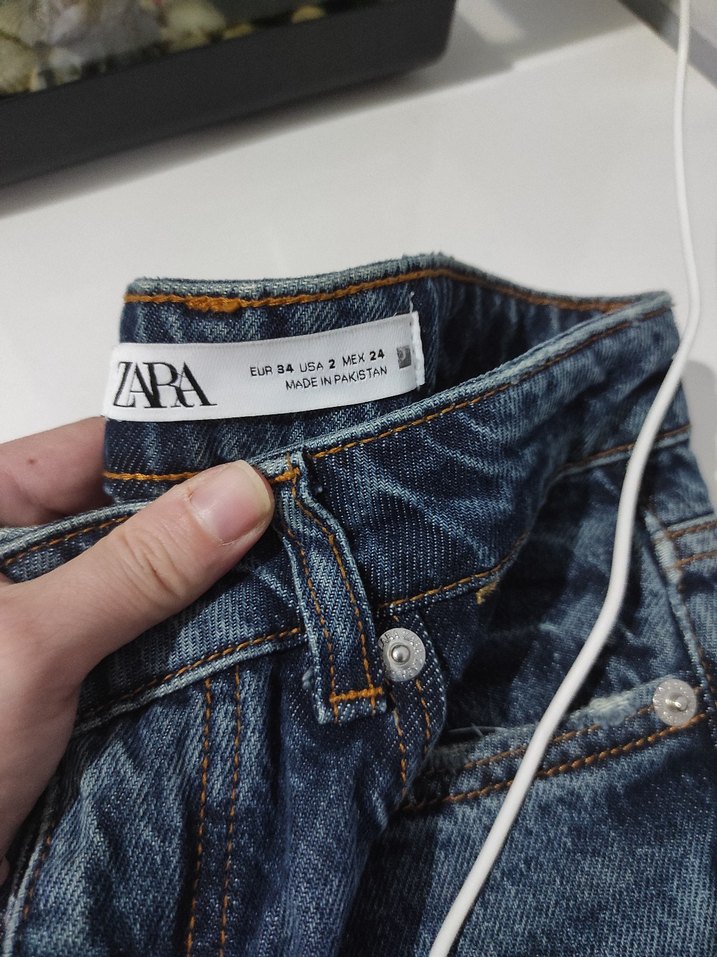 Düz Kesim Mavi Kadın Denim Pantolon - Görsel 2