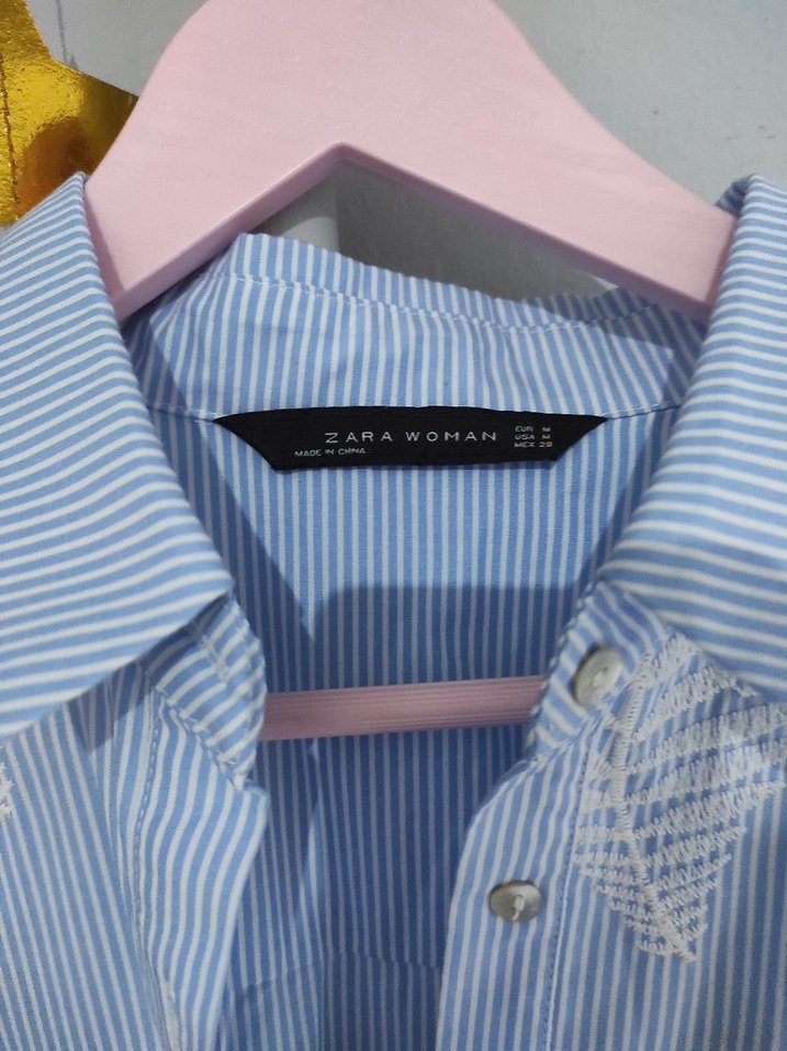 Mavi Pamuklu Uzun Bohem Elbise - Görsel 2