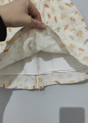 Kız Çocuk Bej Renkli Desenli Elbise - Görsel 2