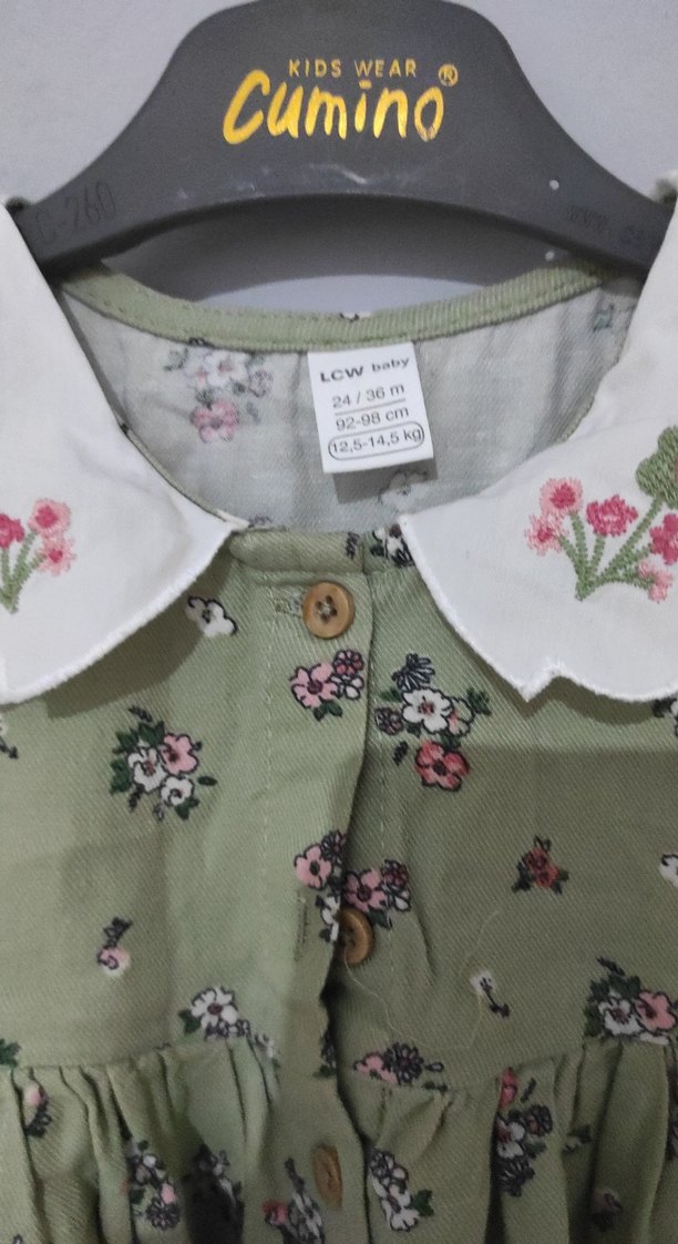 Çiçek Desenli Kız Çocuk Bohem Elbise - Görsel 2